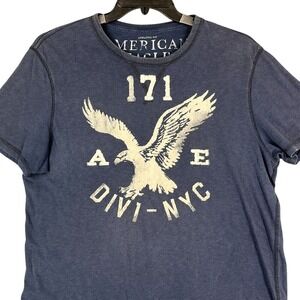 American Eagle Mens L Shirt Graphic Eagle Athletic Fit Casual Tee Divi NYC 171